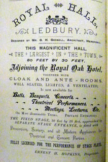 Royal Hall Advert