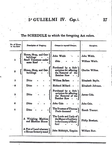 Butcher Row Schedule
