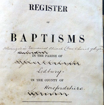 Baptism Register