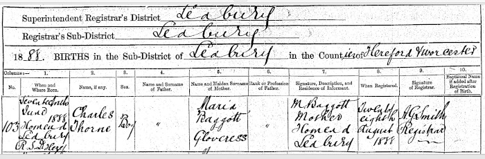 Charles Birth Certificate
