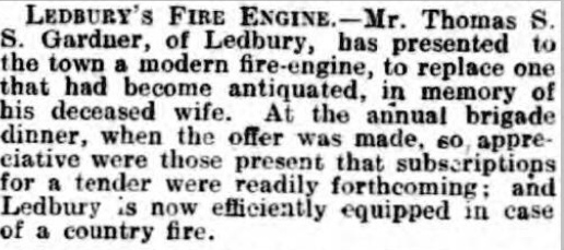 Gardner Fire Engine Notice