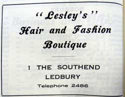 Lesley's Advert